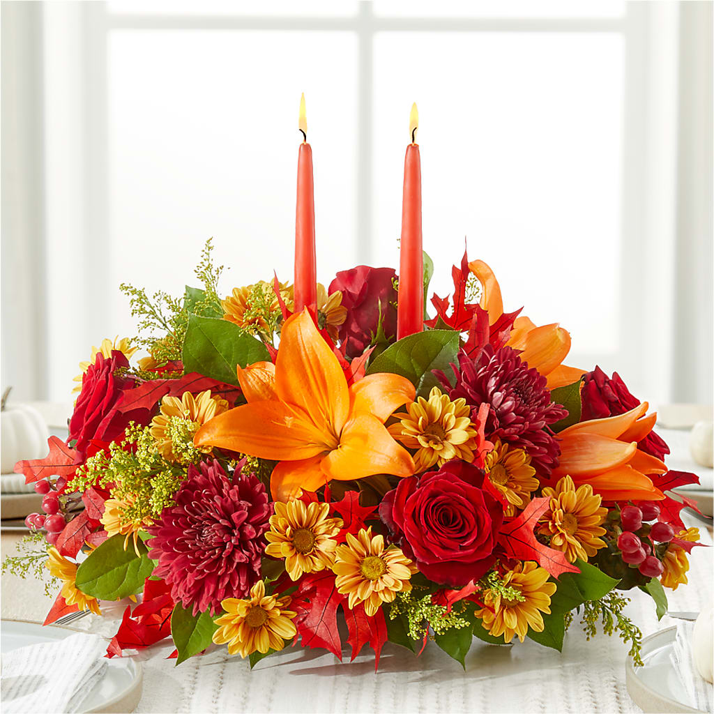 Autumn's Embrace Centerpiece –  Babes Floral Design Llc, Old Fort NC