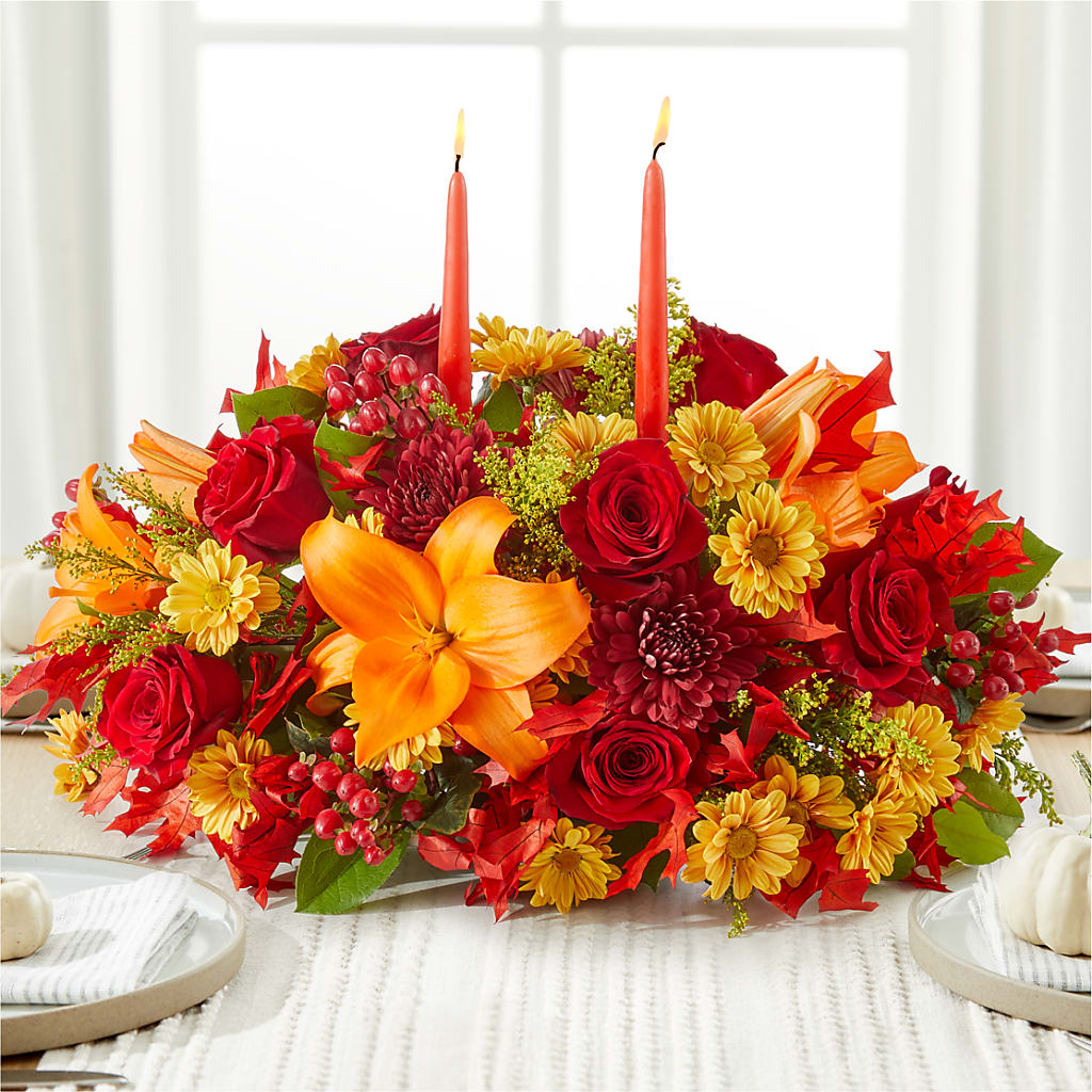 Autumn's Embrace Centerpiece –  Babes Floral Design Llc, Old Fort NC