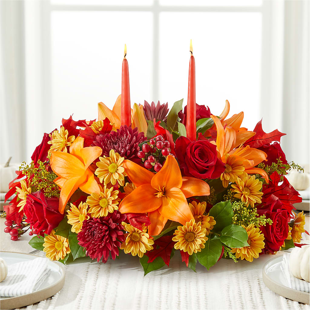Autumn's Embrace Centerpiece –  Babes Floral Design Llc, Old Fort NC