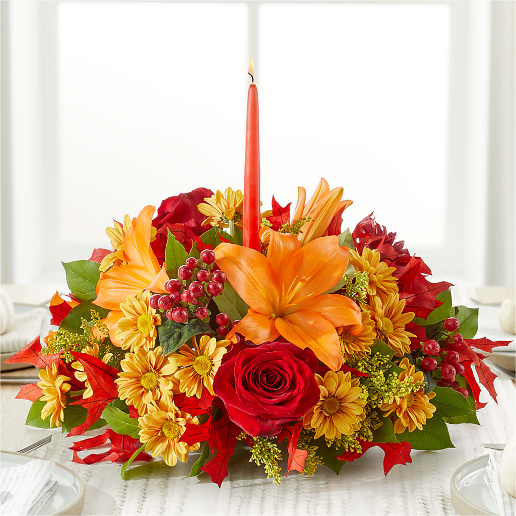 Autumn's Embrace Centerpiece –  Babes Floral Design Llc, Old Fort NC