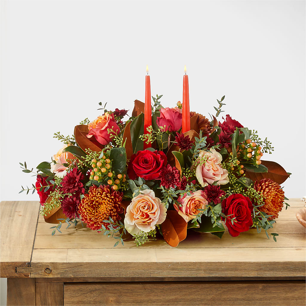 Gather Near Centerpiece –  Babes Floral Design Llc, Old Fort NC