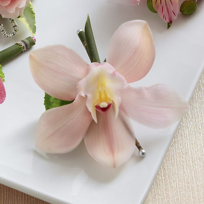 Pink Cymbidium Boutonniere –  Babes Floral Design Llc, Old Fort NC